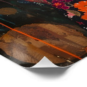 Pensieve vrouw in Kimono Perfect Poster (Hoek)