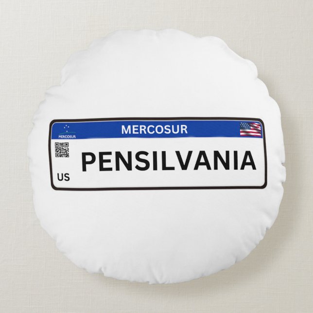 Pensilvania Mercosur Rond Kussen (Voorkant)