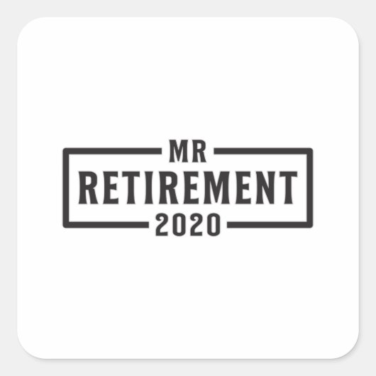 Pensioen 2020 Gepensioneerd Opa Gift Idee Vierkante Sticker (Voorkant)