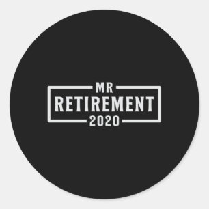 Pensioen 2020 Gepensioneerd Opa Grappig cadeau Ronde Sticker