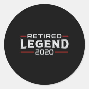 Pensioen 2020 Gepensioneerde opa pensioen grappig  Ronde Sticker