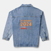 Pensioen 2024 Laden, Pensioen Partij Denim Jacket (Achterkant)