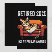 Pensioen 2025 Gepensioneerd 2025 Niet mijn problee Kaart (Voorkant / Achterkant)