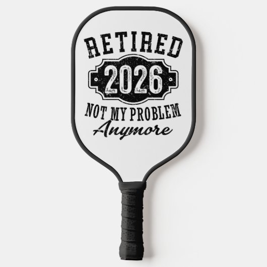 Pensioen 2026 niet meer mijn probleem pickleball paddle (Achterkant)