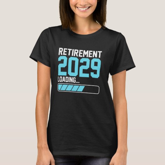 Pensioen 2029 Loading Funny Gepensioneerde Mannen T-shirt (Voorkant)