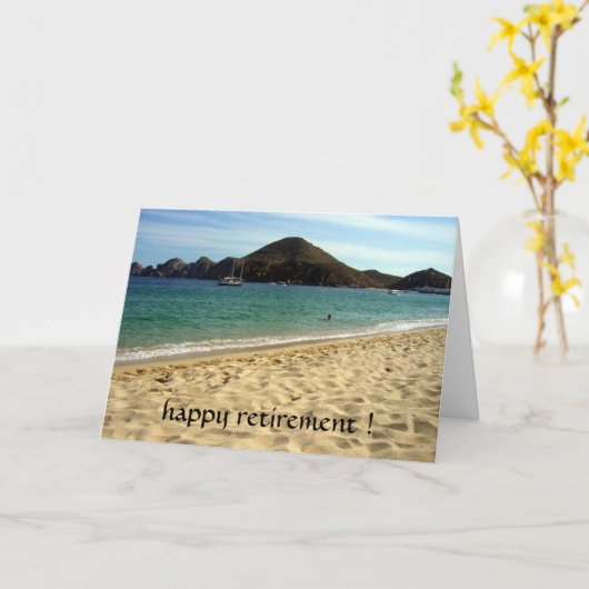 pensioen aan het strand kaart (Gele Bloem)