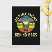 Pensioen Achter Bars Grappige Motorfiets Kaart (Gele Bloem)