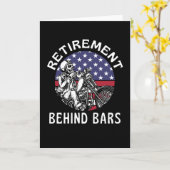 Pensioen Achter Bars Grappige Motorfiets Kaart (Gele Bloem)