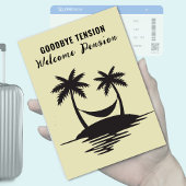 Pensioen afscheid Spanning Palm Tree hangmat Kaart