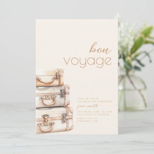 Pensioen Afscheidsfeest Uitnodiging Sjabloon (Staand voorkant)