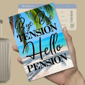 Pensioen Beach Scene Bye Bye Tension Party Kaart