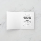 Pensioen bedankt, gele trein bedankkaart (Binnen)