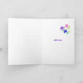 Pensioen beste wensen Kaart - Flower Power (Binnen)