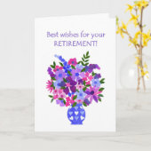 Pensioen beste wensen Kaart - Flower Power (Gele Bloem)