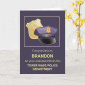 Pensioen bij de Politie Felicitaties Kaart (Gele Bloem)