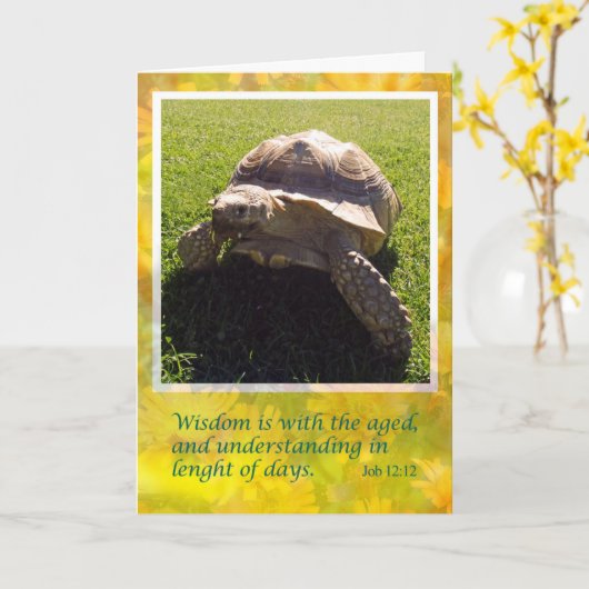 Pensioen Bijbel vers kaart (Gele Bloem)