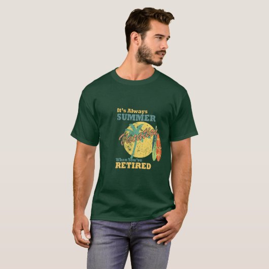 Pensioen Bliss Mannen groen T-Shirt (Voorkant volledig)
