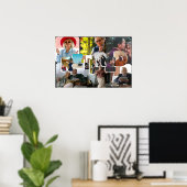 Pensioen cadeau, leuke gepensioneerde muur foto ti poster (Thuiskantoor)