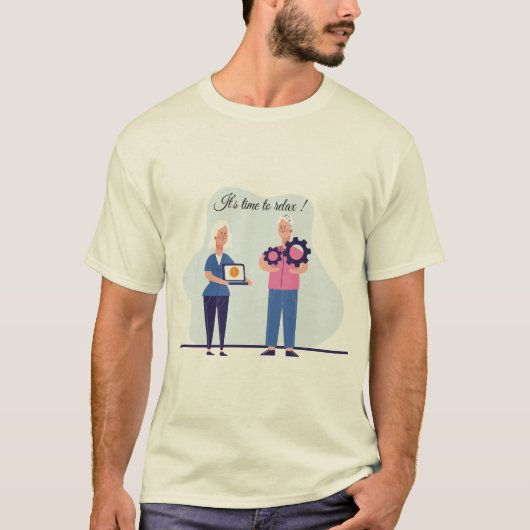 Pensioen cadeau voor collega t-shirt (Voorkant)