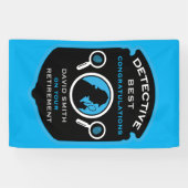 Pensioen Cadeau voor Detective-Thema Baan Spandoek (Horizontaal)