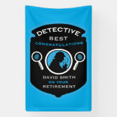 Pensioen Cadeau voor Detective-Thema Baan Spandoek (Verticaal)