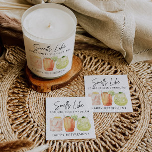 Pensioen Cadeaukaars Label, Grappig Pensioen Vierkante Sticker