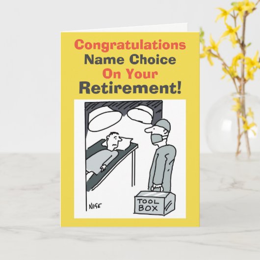 Pensioen chirurg kaart (Gele Bloem)