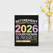 Pensioen CL van 2026 Leerkracht aftellen Te laden Kaart (Gele Bloem)