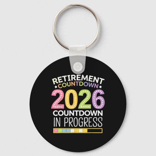Pensioen Cl Van 2026 Leraar Countdown Loading Te Sleutelhanger (Voorkant)