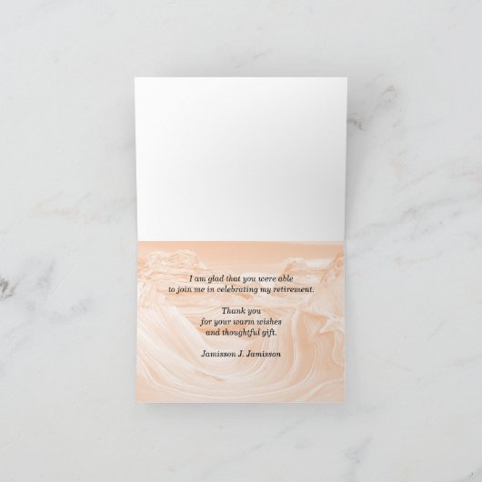 Pensioen Dank u het paradijs van de fotograaf Bedankkaart (Binnen)