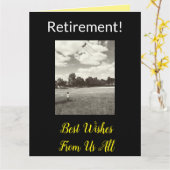Pensioen! De beste wensen van ons allemaal Kaart (Gele Bloem)