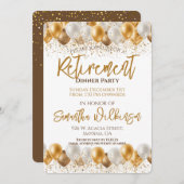 Pensioen Diner Party Kaart (Voorkant / Achterkant)