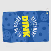 Pensioen drijft me aan om Pickleball-handdoeken te Golfhanddoek (Horizontaal)