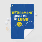 "Pensioen drijft me naar de goot" Pickleball Towel Golfhanddoek (Insitu)