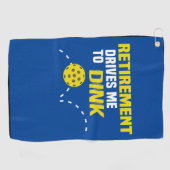 "Pensioen drijft me naar de goot" Pickleball Towel Golfhanddoek (Horizontaal)