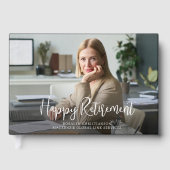 Pensioen Een Foto Handgeschreven Script Gastenboek (Voorkant)