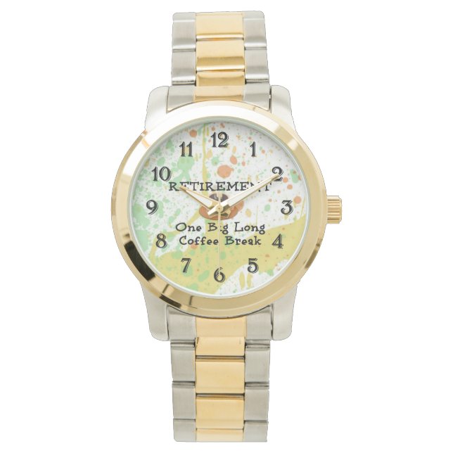 Pensioen: één grote lange koffiepauze horloge (Voorkant)