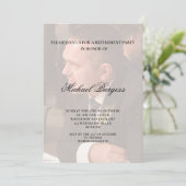 Pensioen Elegante Foto Stijlvol Kaart (Staand voorkant)