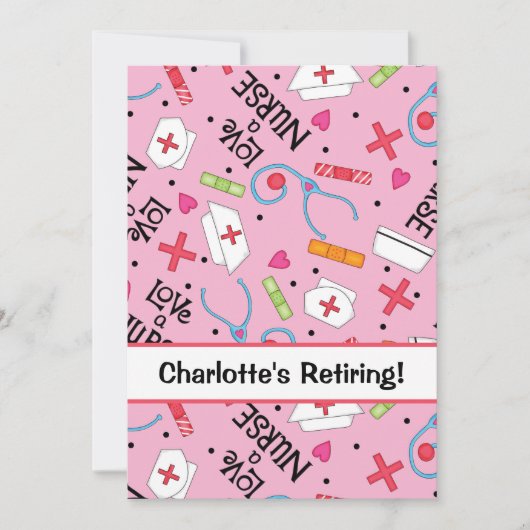 Pensioen- en rustpauzerroze kaart (Voorkant)