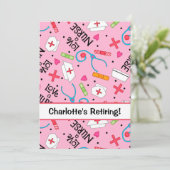 Pensioen- en rustpauzerroze kaart (Staand voorkant)