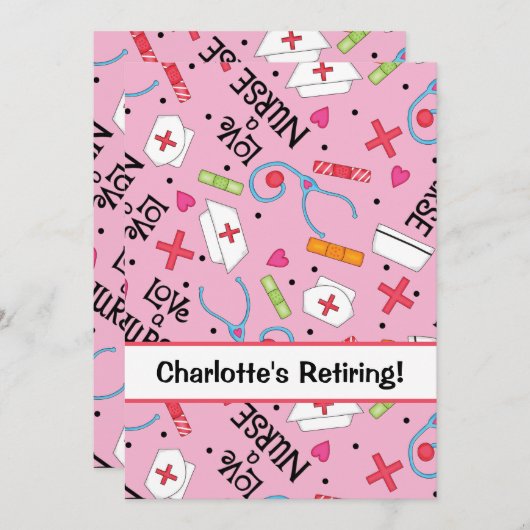 Pensioen- en rustpauzerroze kaart (Voorkant / Achterkant)