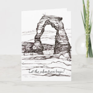 Pensioen felicitaties Delicate Arch Avontuur Kaart