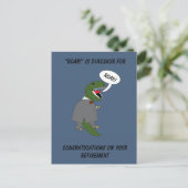 Pensioen felicitaties Dinosaurus Personaliseer Briefkaart (Staand voorkant)