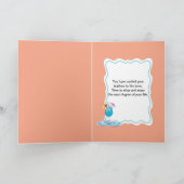 Pensioen flamingo zweven in een zwembad kaart (Binnen)