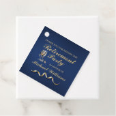 Pensioen Formele Classic Champagne Glas Blauw Bedankjes Labels (In situ)