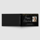 Pensioen Foto Handgeschreven Script Confetti Gastenboek (Volledig)