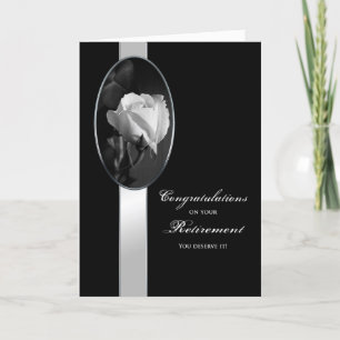 PENSIOEN GEFELICITEERD - ELEGANT ROOS KAART