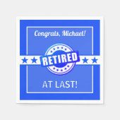 Pensioen Gefeliciteerd! gepersonaliseerd feest Servet (Voorkant)