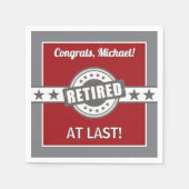 Pensioen Gefeliciteerd! gepersonaliseerd feest Servet (Voorkant)