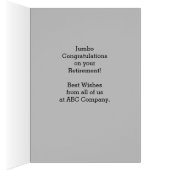 Pensioen Gefeliciteerd, Groen, Grijs Monogram (Binnen (Rechts))